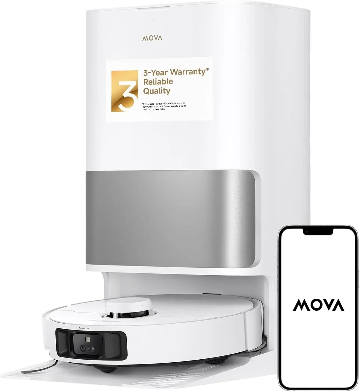 MOVA P10 Pro Ultra Robot Vacuum and Mop 13,000Pa Suction, 140°F Hot Water Auto Mop Washing & Drying, Dual Spinning Extenable Mop,10.5mm Lifting for Carpet, 360°Obstacle Avoidance, App Control image 1