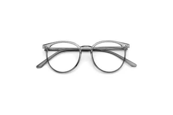 Blue Light Blocking Glasses for Women and Men, Round Frame Computer Gaming Anti Eyestrain & UV Glare RF6213 (Smoke Grey) image