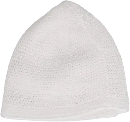 |% 100 Cotton Kufi Hats for Men A Quality Soft Taqiya, Takke, Islamic Caps, Islamic Gifts, Standart Size 1 Pcs image 2