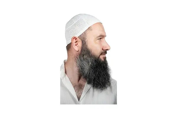 |% 100 Cotton Kufi Hats for Men A Quality Soft Taqiya, Takke, Islamic Caps, Islamic Gifts, Standart Size 1 Pcs image