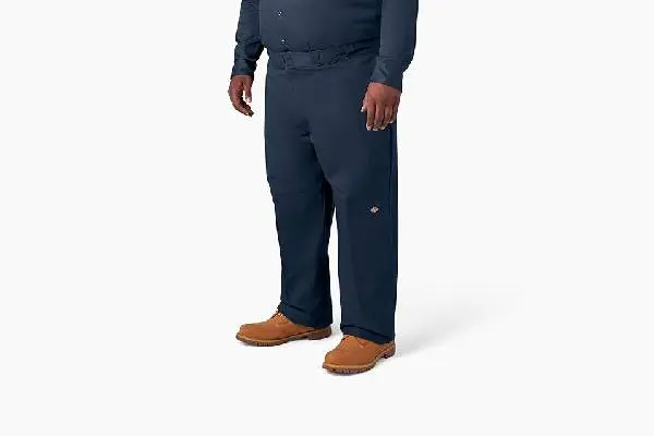 Loose Fit Double Knee Work Pants. Dark Navy, 32 30 image
