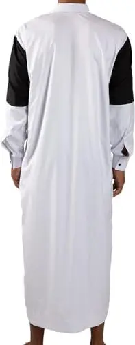 Men’s Thobe – Urban Printed Thobe for Men - Long Sleeve Islamic Robe - Kaftan for Eid, Prayer, Ramadan & Casual Outfits image 2