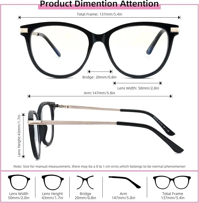 3 Pack Progressive Multifocus Reading Glasses for Women Blue Light Multifocal Transition Readers with Spring Hinge image 3