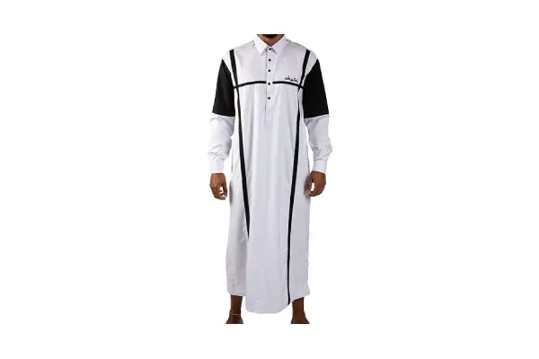 Men’s Thobe – Urban Printed Thobe for Men - Long Sleeve Islamic Robe - Kaftan for Eid, Prayer, Ramadan & Casual Outfits image