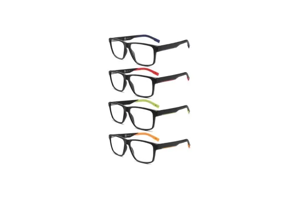 MODFANS Reading Glasses Men Oversized Readers,4 Pack Large Blue Light Reading Glasses for women Rubber Temple with Spring Hinge Eyeglasses 4.0 image