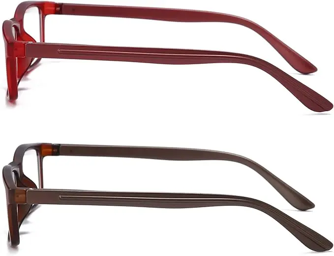 Reading Glasses Blue Light Blocking for Men Women,Rectangular Frame Computer Readers with Spring Hinge image 5