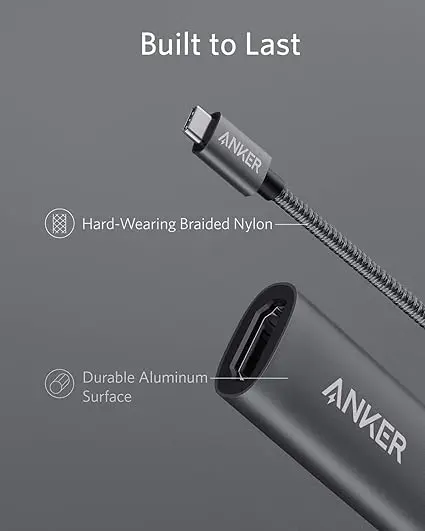 Anker USB C to HDMI Adapter (4K@60Hz), 310 USB-C Adapter (4K HDMI), for MacBook Pro, MacBook Air, Pixelbook, XPS, and More (Compatible with Thunderbolt 3 ports) image 6