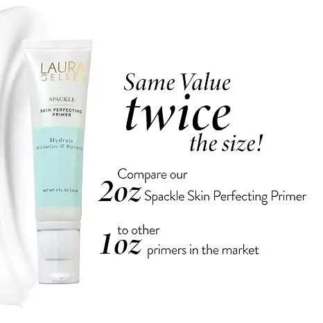 LAURA GELLER NEW YORK Spackle Primer - Hydrate - Super-Size 2 Fl Oz - Hyaluronic Acid Makeup Primer for Mature Skin image 3