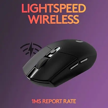 Logitech G305 LIGHTSPEED Wireless Gaming Mouse, Hero 12K Sensor, 12,000 DPI, Lightweight, 6 Programmable Buttons, 250h Battery Life, On-Board Memory, PC/Mac - Black image 3