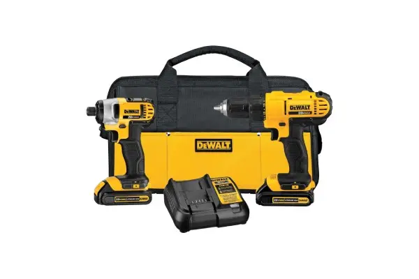 DEWALT 20V MAX Cordless Drill and Impact Driver, Power Tool Combo Kit with 2 Batteries and Charger (DCK240C2) image