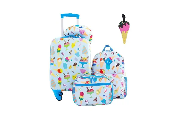 Travelers Club 5 Piece Kids' Luggage Set, Ice Cream image