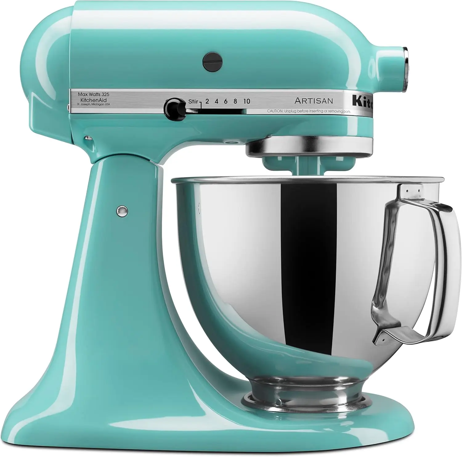 KitchenAid Artisan Series 5 Quart Tilt Head Stand Mixer with Pouring Shield KSM150PS, Removable bowl, Aqua Sky image 1