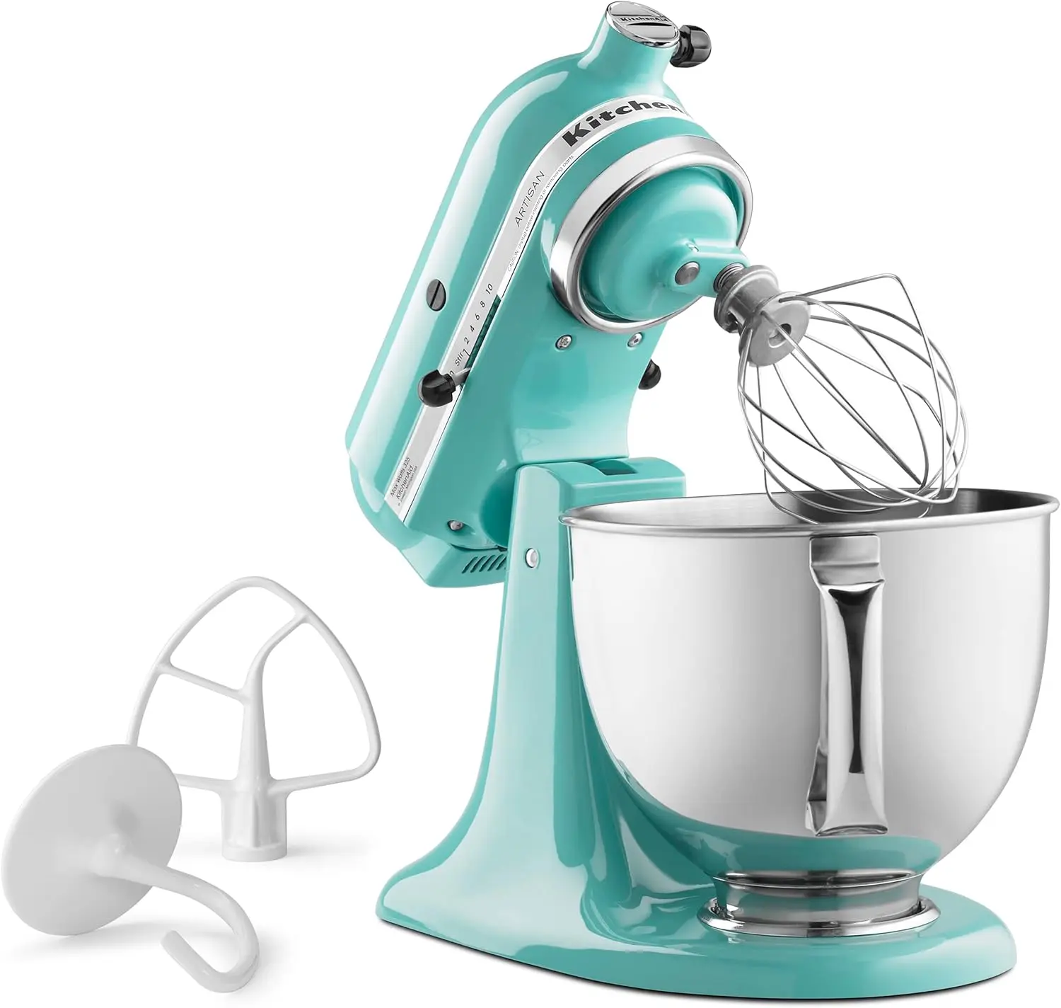 KitchenAid Artisan Series 5 Quart Tilt Head Stand Mixer with Pouring Shield KSM150PS, Removable bowl, Aqua Sky image 3