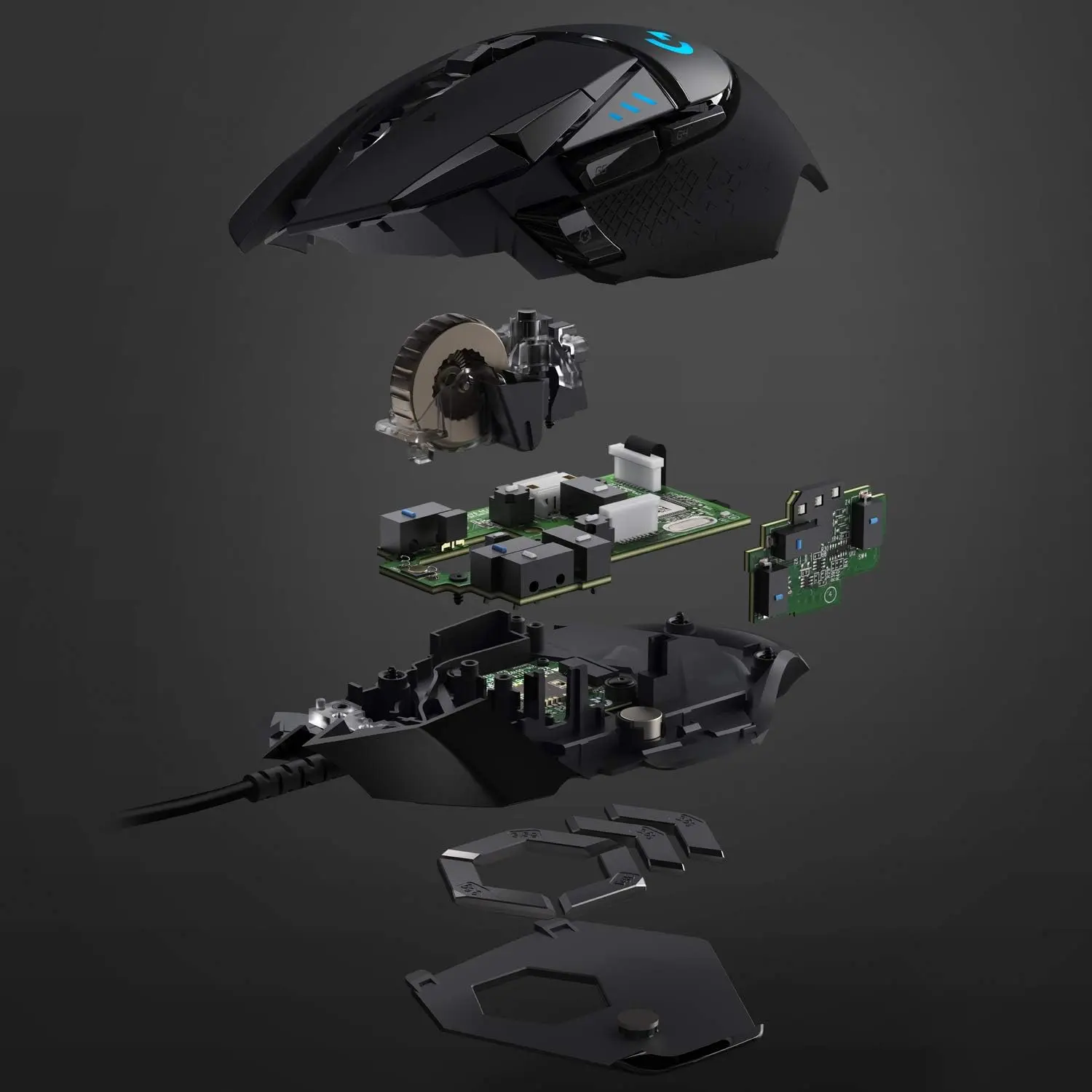 Logitech G502 HERO High Performance Wired Gaming Mouse, HERO 25K Sensor, 25,600 DPI, RGB, Adjustable Weights, 11 Programmable Buttons, On-Board Memory, PC / Mac image 7