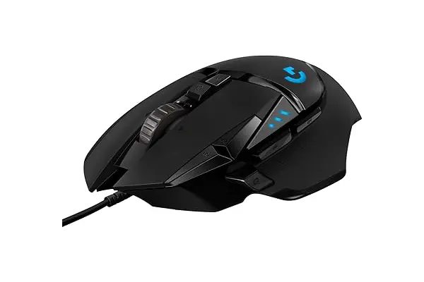Logitech G502 HERO High Performance Wired Gaming Mouse, HERO 25K Sensor, 25,600 DPI, RGB, Adjustable Weights, 11 Programmable Buttons, On-Board Memory, PC / Mac image