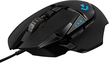 Logitech G502 HERO High Performance Wired Gaming Mouse, HERO 25K Sensor, 25,600 DPI, RGB, Adjustable Weights, 11 Programmable Buttons, On-Board Memory, PC / Mac image 1