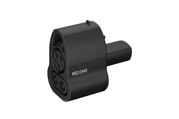 Rexing - CCS to Tesla Electric Vehicle (EV) Charger Adapter for Tesla Models S, 3, X and Y - Black image