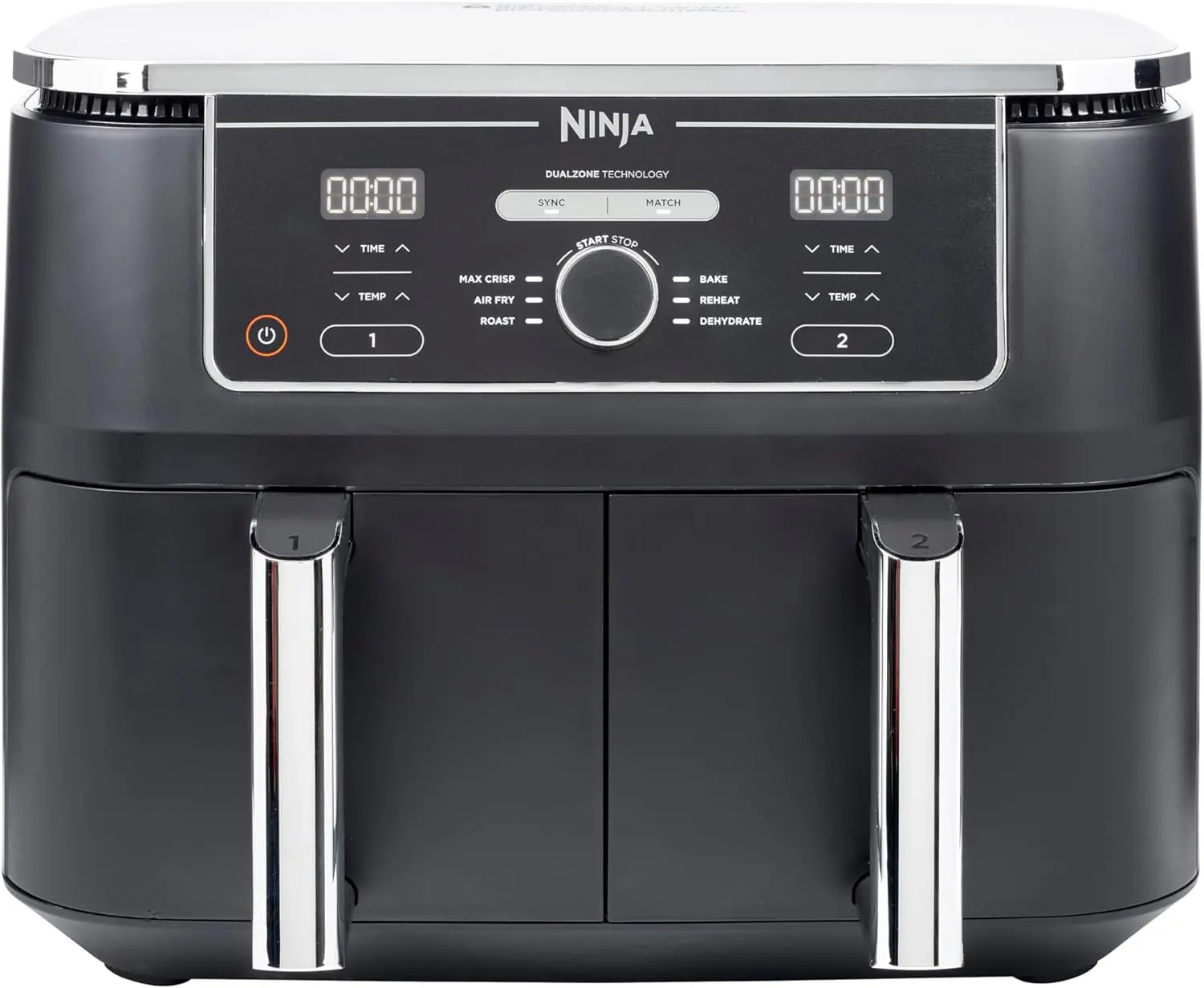 Ninja Foodi MAX Dual Zone [AF400EU] Hot Air Fryer, 2 Large Frying Compartments, 6 Functions, 2 Independent Garzones, 9.5 Litres, 65% Save Energy Costs image 1