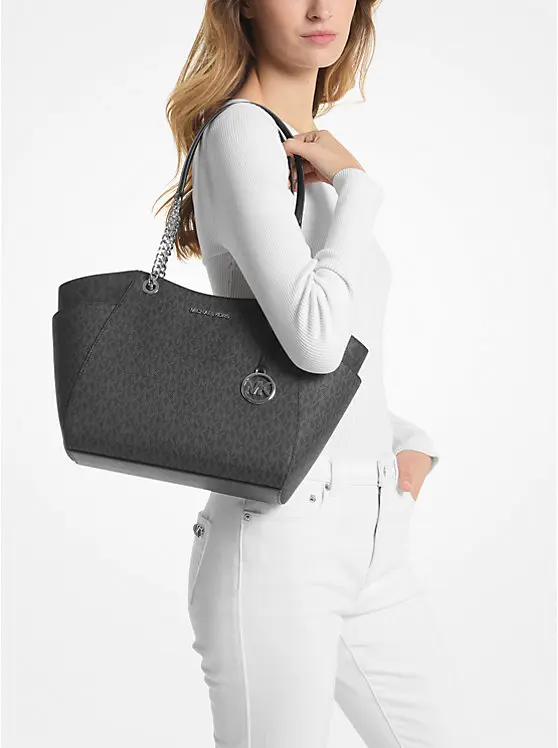 Michael Kors Outlet Jet Set Large Signature Logo Shoulder Bag image 3