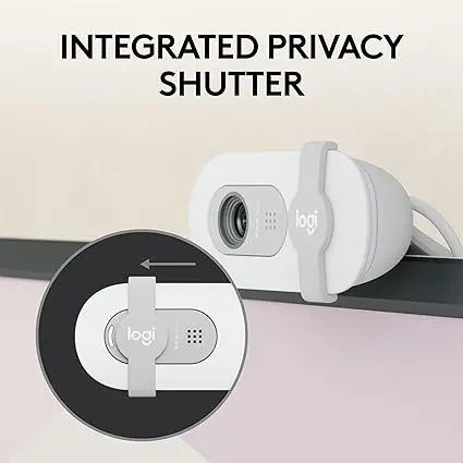 Logitech Brio 100 Full HD 1080p Webcam for Meetings, Streaming, Desktop, Laptop, PC - Built-in Mic, Shutter, USB-A, Teams, Zoom - Off-White image 4