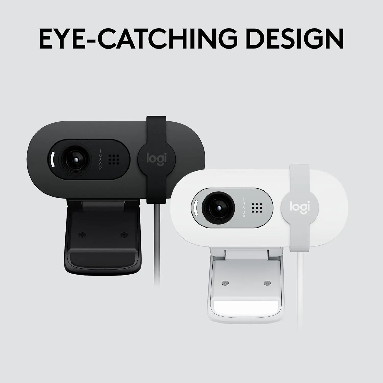 Logitech Brio 100 Full HD 1080p Webcam for Meetings, Streaming, Desktop, Laptop, PC - Built-in Mic, Shutter, USB-A, Teams, Zoom - Off-White image 7