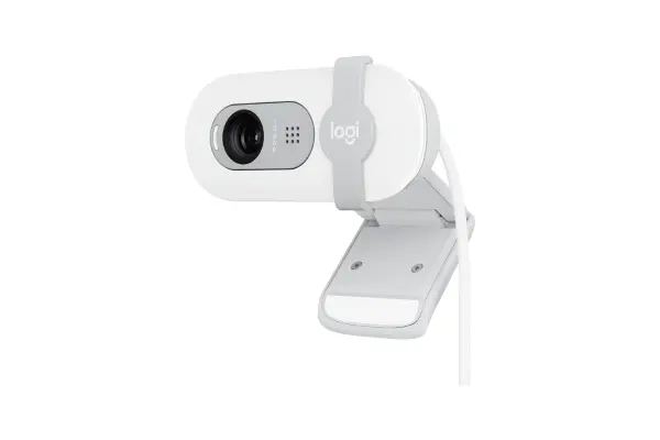 Logitech Brio 100 Full HD 1080p Webcam for Meetings, Streaming, Desktop, Laptop, PC - Built-in Mic, Shutter, USB-A, Teams, Zoom - Off-White image