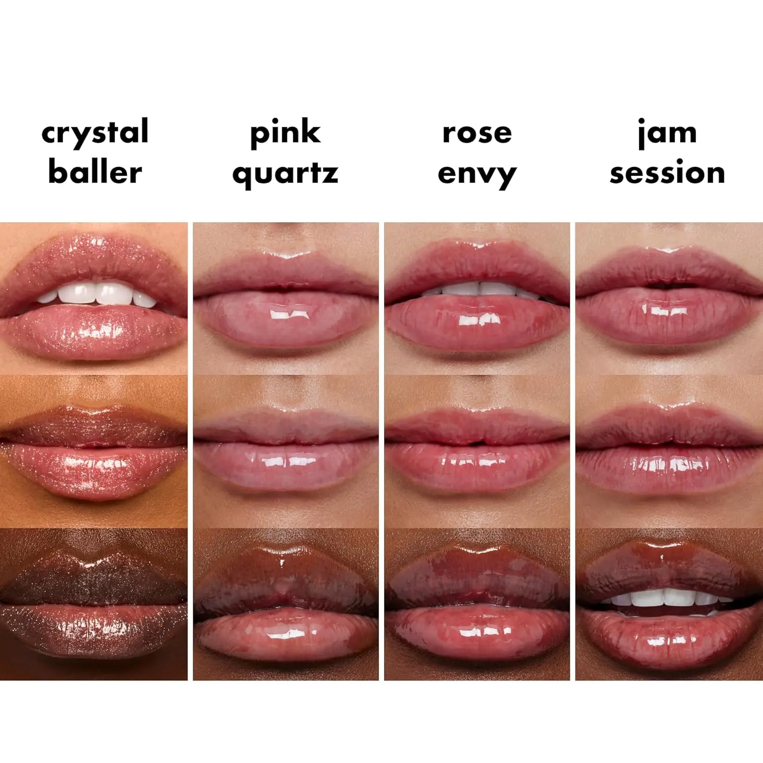 e.l.f. Glow Reviver Quad Goals Lip Oil Kit, Lip Gloss For A High-Gloss Finish & Sheer Wash Of Color, Non-Sticky, Vegan & Cruelty-Free, 4 Glosses image 5