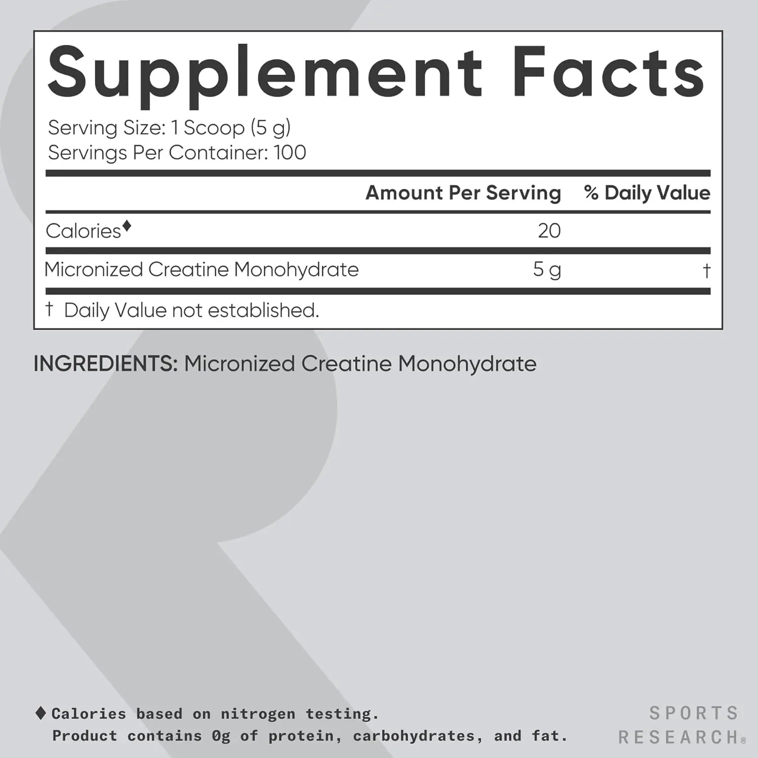 Sports Research Creatine Monohydrate - Gain Lean Muscle, Improve Performance and Strength and Support Workout Recovery - 5 g Micronized Creatine - 1.1LBS image 6