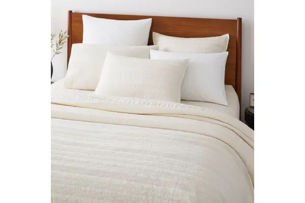 Dobby Ladder Stripe Coverlet & Shams image