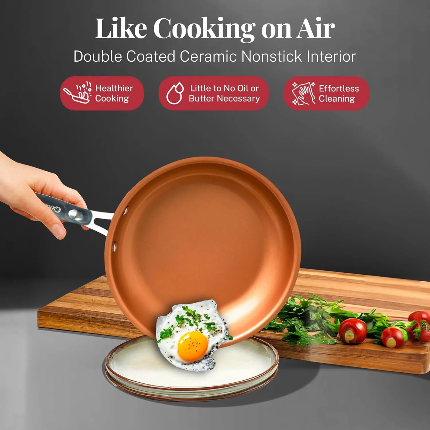 Gotham Steel 20pc Nonstick Cookware & Bakeware Set · Hammered Copper image 8