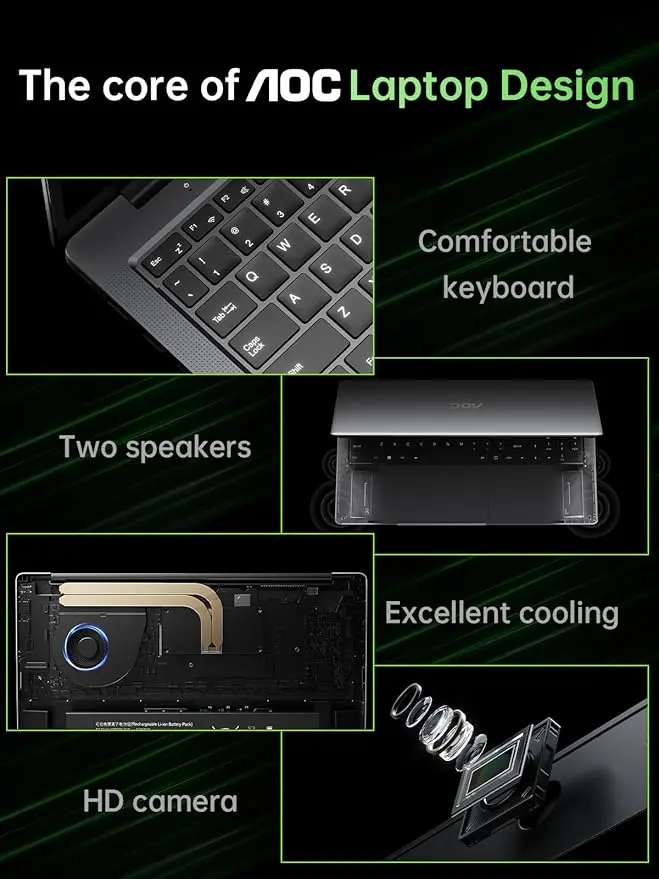 2025 16.1 Laptop Computer AMD Ryzen 7 5700U (8C/16T, Up to 4.3GHz) Radeon RX Vega 8 Graphics Laptop 16GB RAM 512GB NVMe SSD, Windows 11, FHD Display, WiFi 6, 53Wh Battery, HDMI, Webcam, Backlit KB image 5