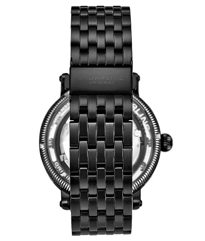 Stuhrling Original Model 3922 Men's Skeleton Automatic Stainless Steel Link Bracelet Watch image 2
