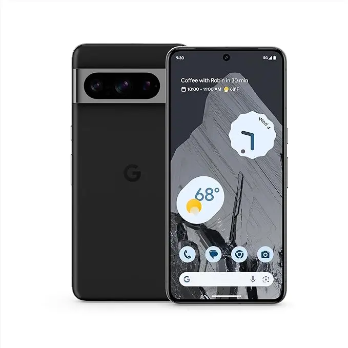 Google Pixel 8 Pro - Unlocked Android Smartphone with Telephoto Lens and Super Actua Display - 24-Hour Battery - Obsidian - 128 GB image 1