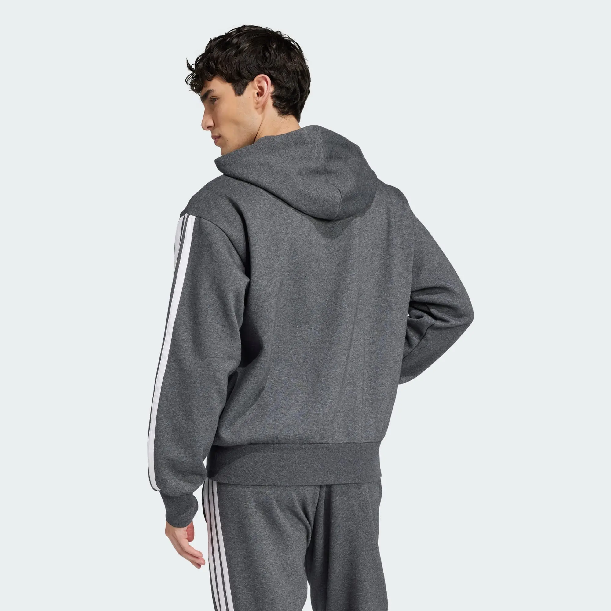 Essentials 3-Stripes Fleece Hoodie image 2