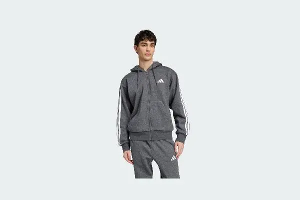 Essentials 3-Stripes Fleece Hoodie image