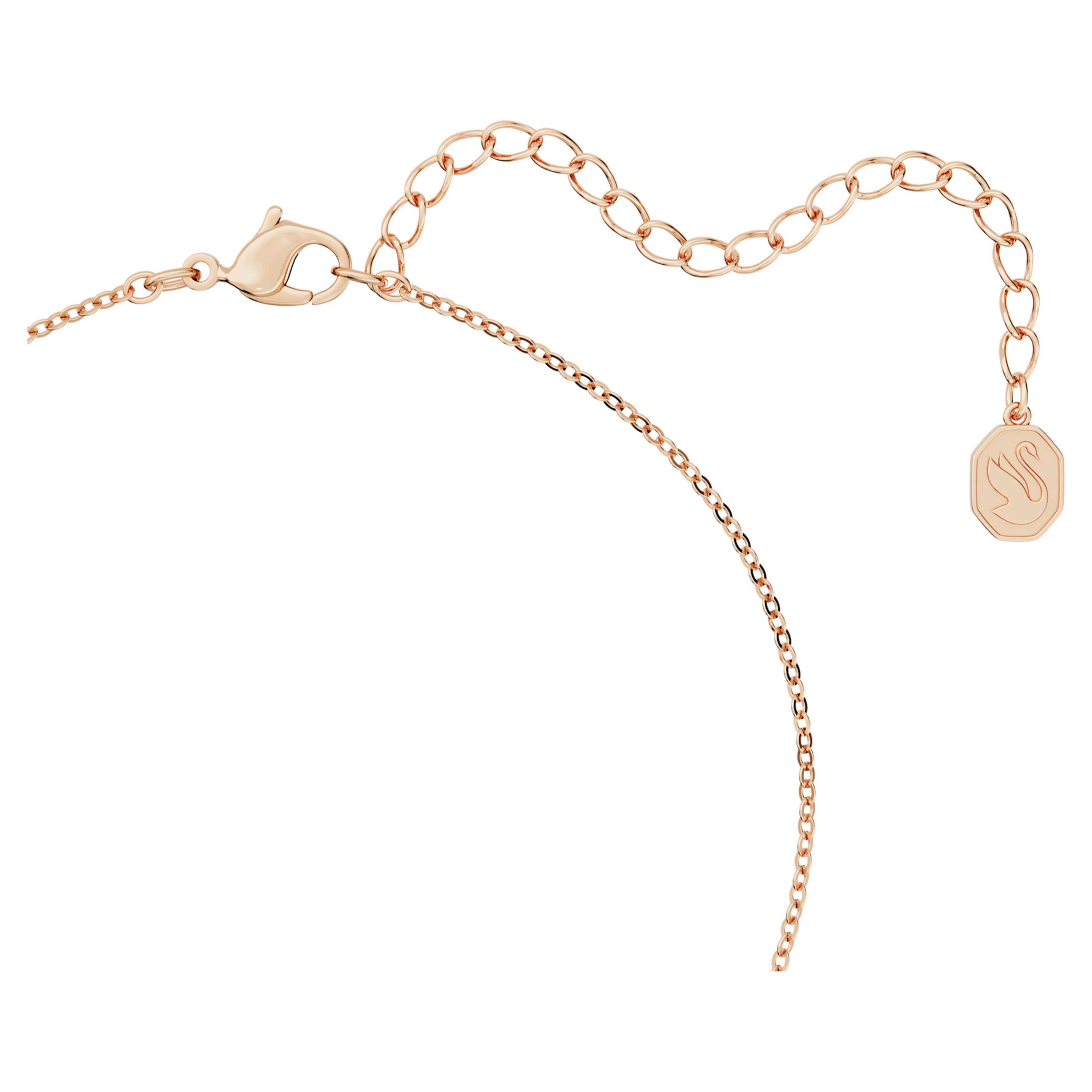 Original Pendant Crystal pearl, White, Rose gold-tone plated image 4