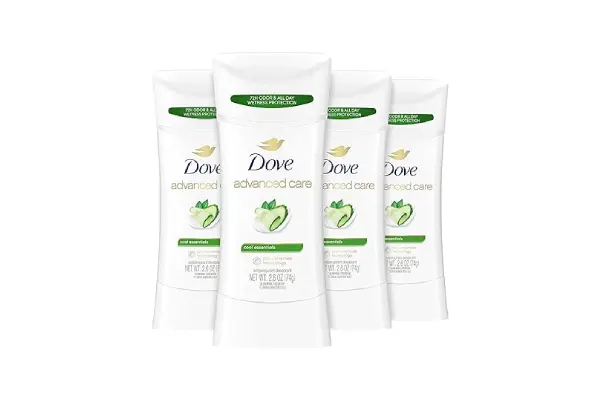 Dove Advanced Care Antiperspirant Deodorant Stick Cool Essentials 4 ct for helping your skin barrier repair after shaving 72 hour odor control and sweat protection with Pro Ceramide Technology 2.6 oz image