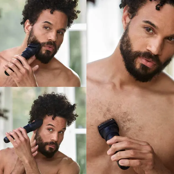 MultiShape Beard, Hair & Body Trimmer Starter Kit with 4 Combs (1-30mm) image 2