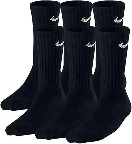 Nike Boys Crew Socks - 6 Pair Black image 1