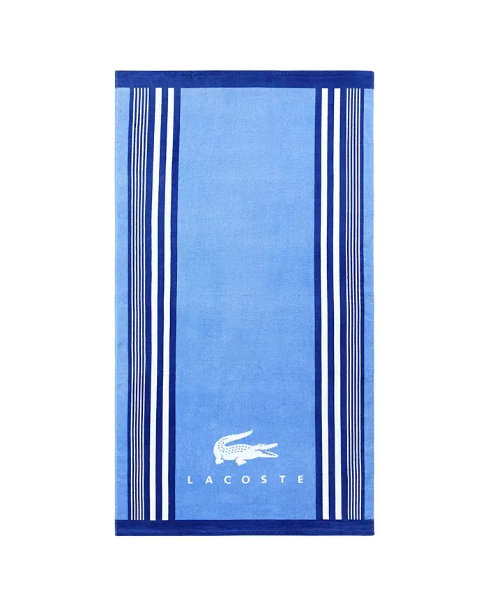 Lacoste Home Oki Striped Cotton Beach Towel image 1
