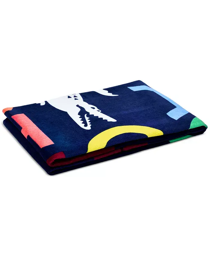 Lacoste Home Rainbow Letters Cotton Beach Towel image 3
