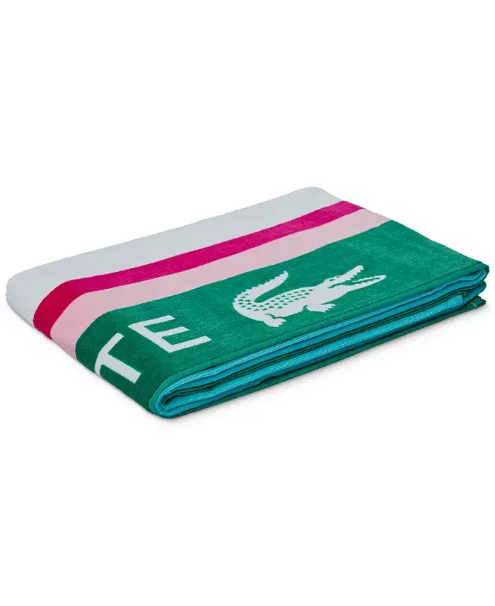 Lacoste Home Sunscreen Stripe Cotton Beach Towel image 3