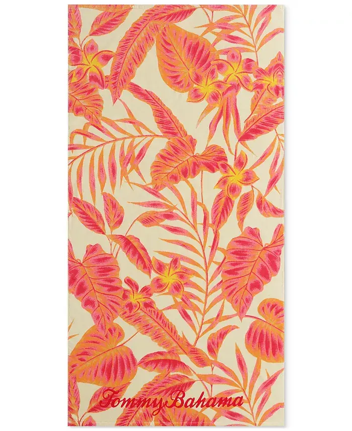 Tommy Bahama Home Palm Beach Bliss Cotton Oversized Beach Towel, 72" x 36" image 1