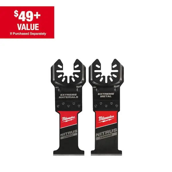 Nitrus Carbide Extreme Materials Blade with Nitrus Carbide Extreme Metal Cutting Oscillating Tool Blade (2-Pack) image 1
