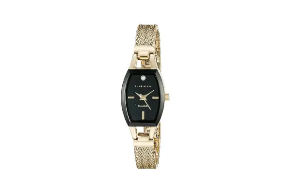 Anne Klein Women's Genuine Diamond Dial Mesh Bracelet Watch image