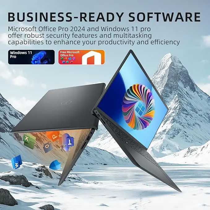 Dell Inspiron 15 Business Laptop- w/Office Lifetime & External DVD Drive, AMD Ryzen 7 7730U (8-Core) CPU, 15.6" FHD (1920 x 1080) Touchscreen, Win 11 Pro(32 GB RAM, 1 TB SSD) image 3
