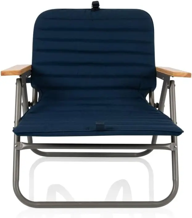 PICNIC TIME Descanso Padded Beach Chair, Low Camping Chair with Removable Washable Cover, Backpack Beach Chair image 4