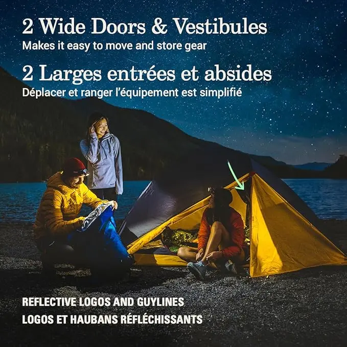 Coleman PEAK1 Premium Backpacking Tent, Waterproof Fabric with 2,000mm Waterhead Rating can Withstand Winds up to 45 MPH; Wide Door, Star View Window, & Footprint Included, 1/2/3/4/6 Person Tent image 5