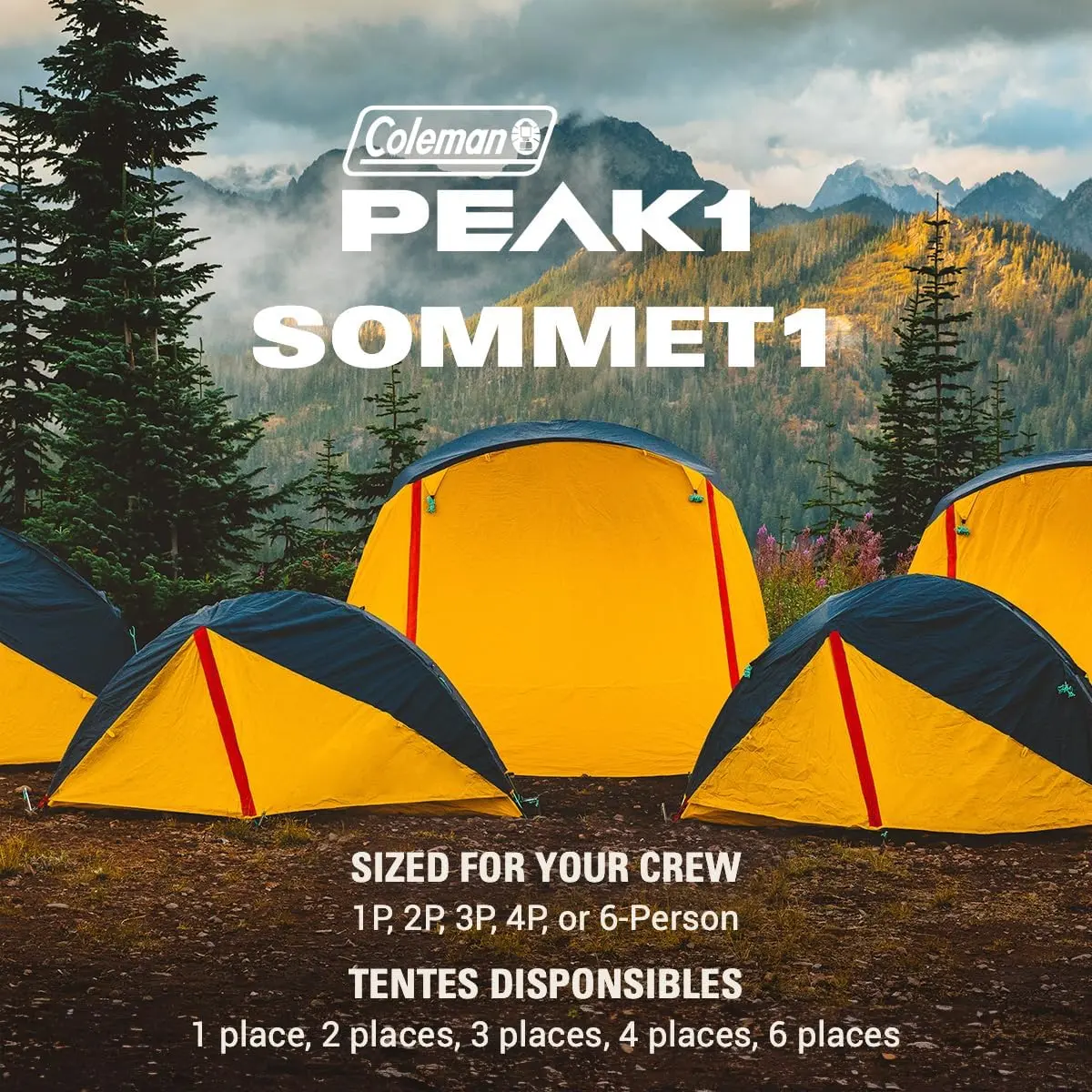 Coleman PEAK1 Premium Backpacking Tent, Waterproof Fabric with 2,000mm Waterhead Rating can Withstand Winds up to 45 MPH; Wide Door, Star View Window, & Footprint Included, 1/2/3/4/6 Person Tent image 8