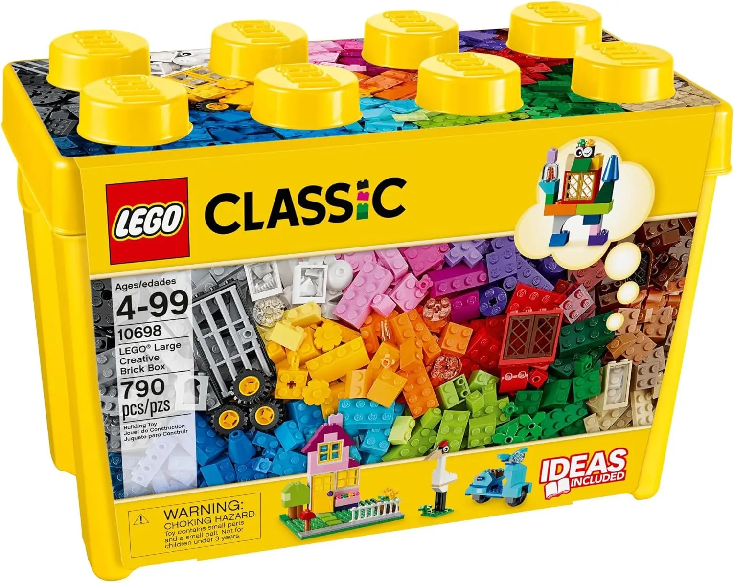LEGO Classic Large Creative Brick Box 10698 Building Toy Set, Toy Storage Solution for Home or Classrooms, Interactive Building Toy for Kids, Boys, and Girls image 5
